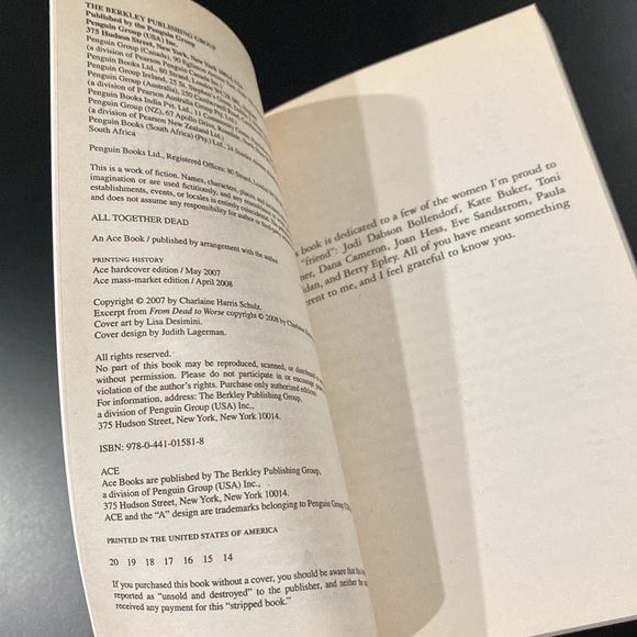 Sookie Stackhouse #7: All Together Dead by Charlaine Harris  - Paperback Novel - Picture 5 of 8